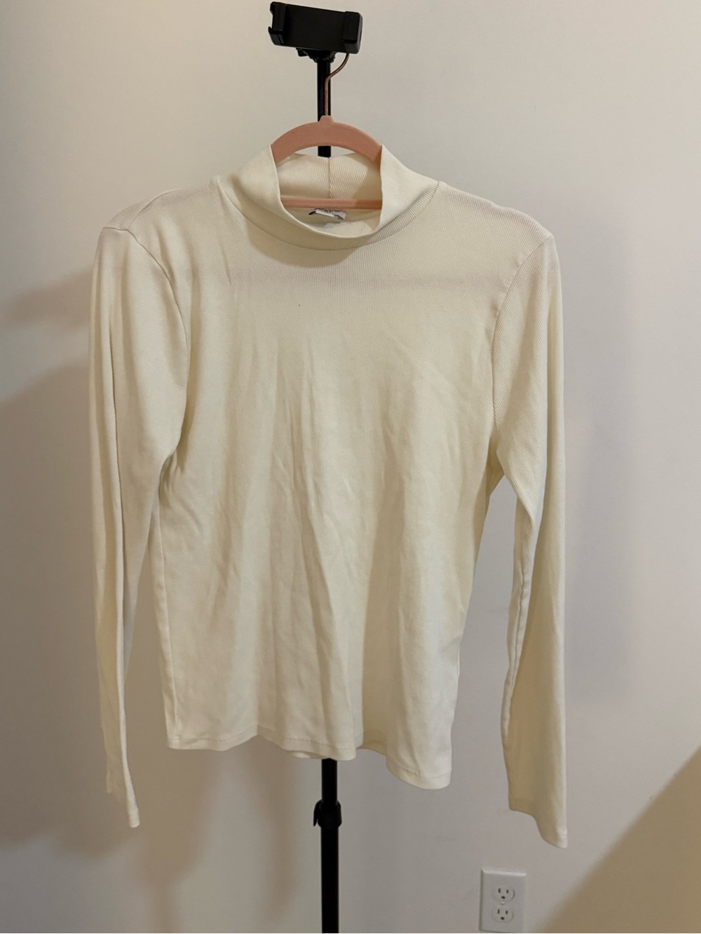 J. Crew Cream Long-Sleeve Mock Neck Top - Women